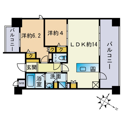 ミスモ薬院ネクストの間取り|間取図
