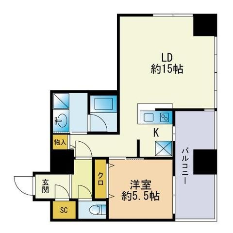 ロイヤルパークス大名の間取り|間取図