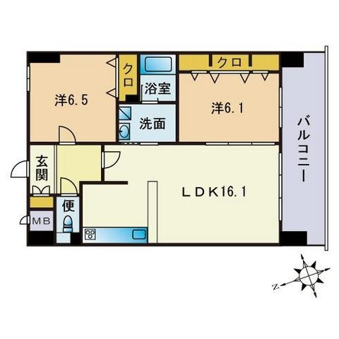 レジデンス博多の間取り|間取図