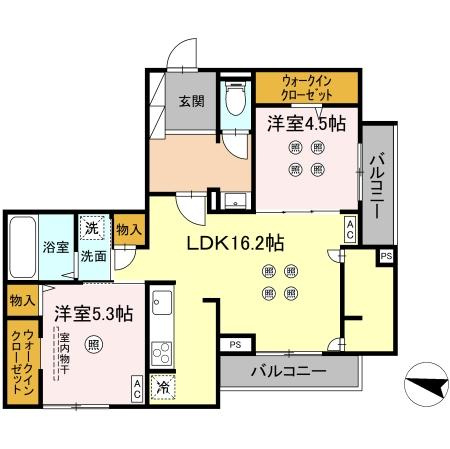 プランドゥブレ西新の間取り