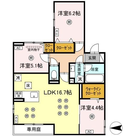 トリシア長丘の間取り
