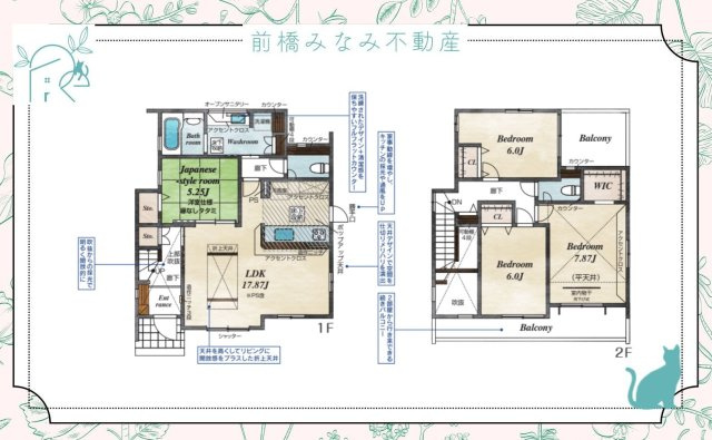 【新築】前橋市下新田町２期　限定１棟　ブルーミングガーデン　新築建売の間取り