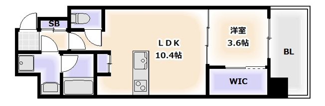【間取り】 | ブエナビスタ難波タワー