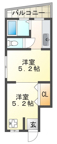 メゾンコリーヌ垂水の間取り