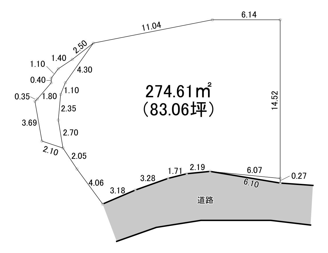神戸市須磨区多井畑字出口土地の土地図