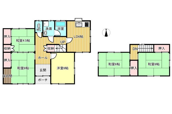 中古住宅　軽海の間取り