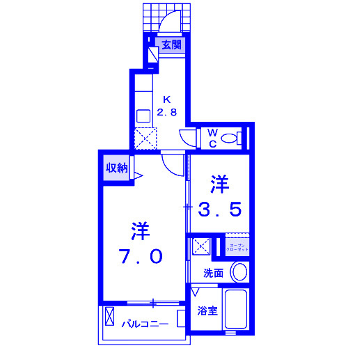 さいたま市南区曲本３丁目のアパートの間取り