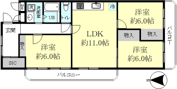 サンハイツ土山の間取り