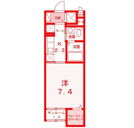 藤沢市辻堂５丁目の賃貸マンションの間取り|使いやすい間取りです♪