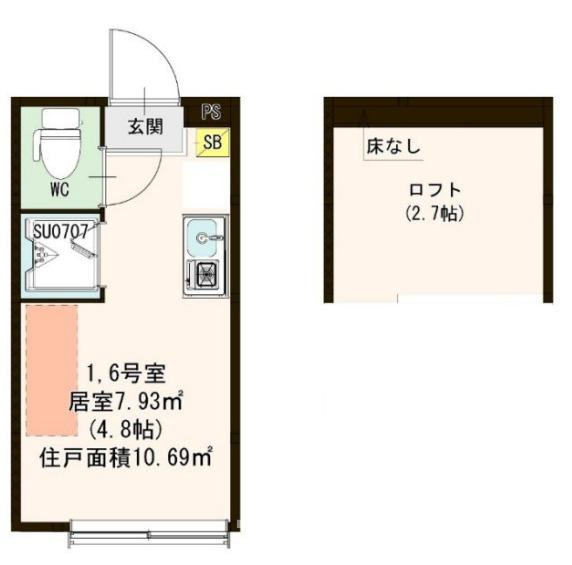 杉並区成田東４丁目のアパートの間取り