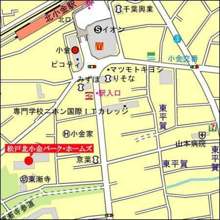 松戸北小金パーク・ホームズの地図