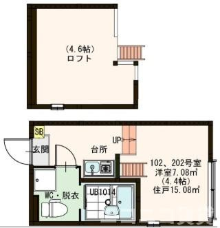 北区志茂５丁目のアパートの間取り