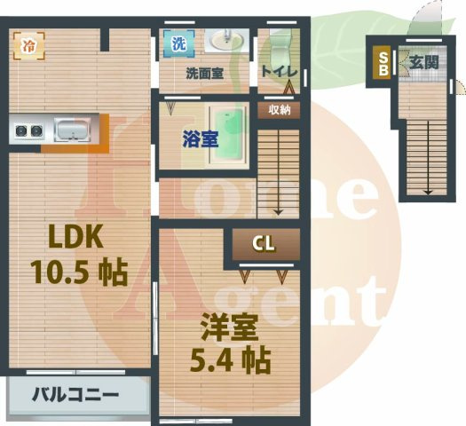 【間取り】 | シャイロー江古田 | 1LDKのお部屋です。