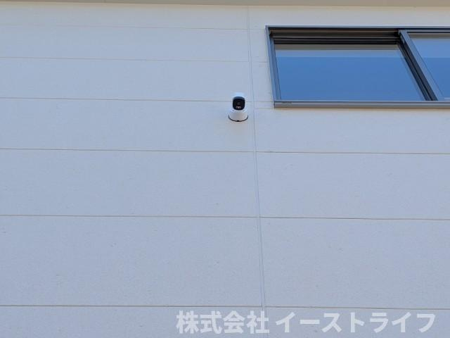 【新築戸建】　いわき市好間町上好間第5　全3棟の防犯設備|同社施工写真　防犯カメラが設置されています。