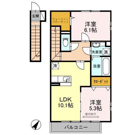 ホームパーティーⅤ号館の間取り