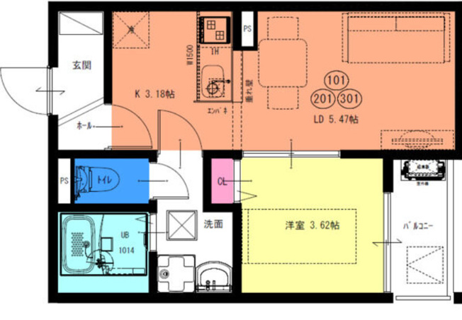 【間取り】 | F+style西取石5号館