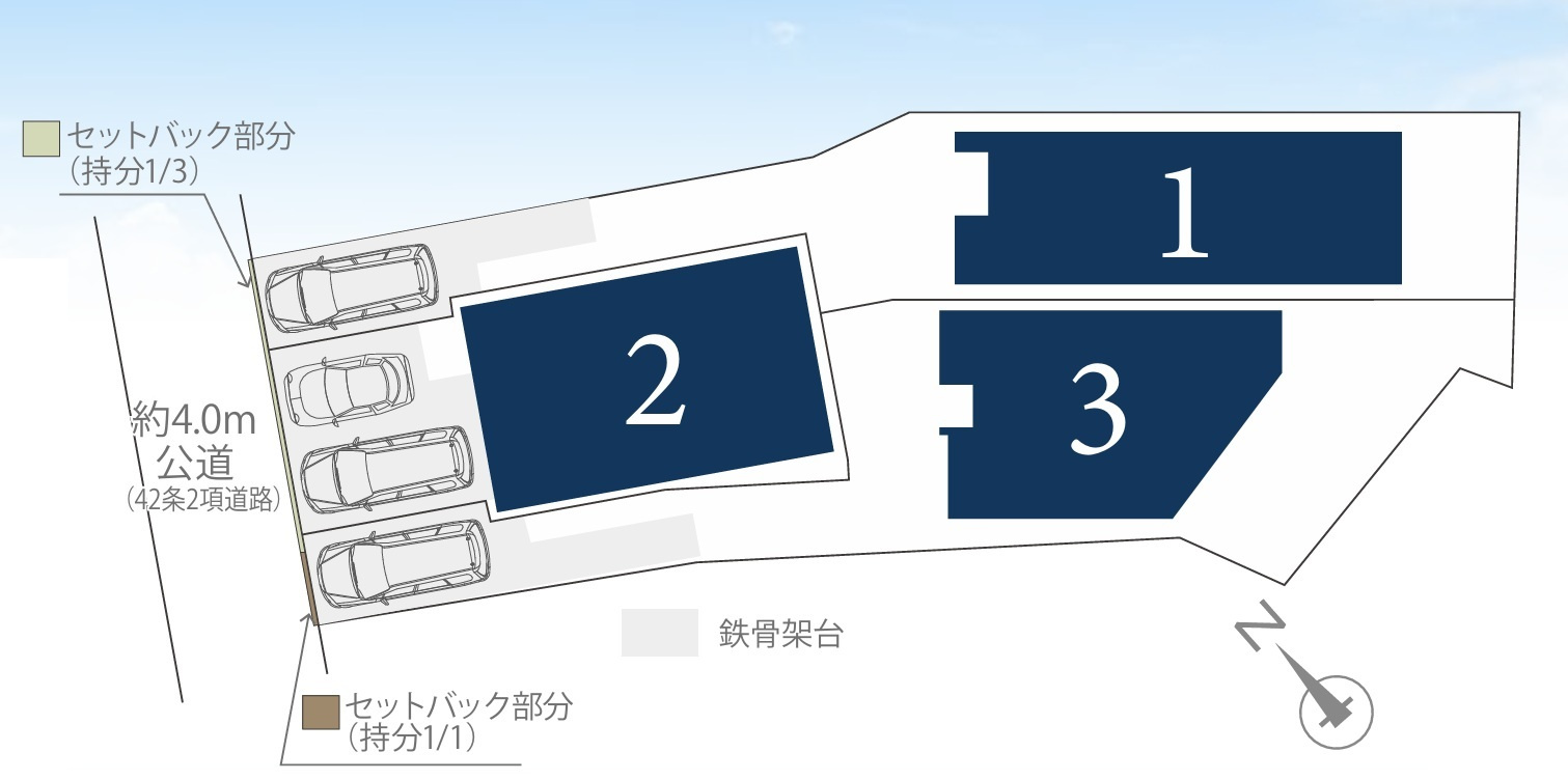 元久保町Ⅱ　3号棟の区画図