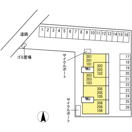 アルバ日吉の区画図