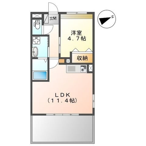 Ｌａ　Ｖｉｅ　ｅｎ　ｒｏｓｅ　ｈｉｌｌの間取り