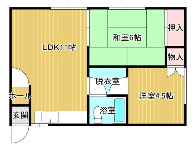 大和ハイツ３の間取り