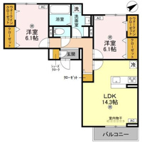 【間取り】 | アルタ若竹ビュー | お部屋の間取りです