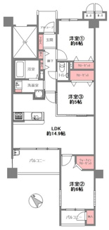 【間取り】 | アルファステイツ舞子ヒルズ | ３ＬＤＫ