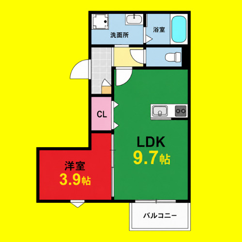 LECOCON中村　名古屋市賃貸　仲介手数料無料の間取り