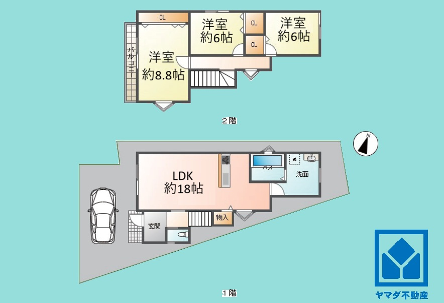尼崎市西昆陽３丁目の間取り