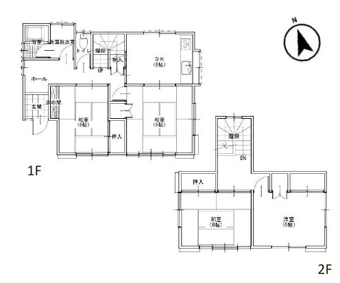 中古戸建　深谷市稲荷町1-5-30（期間限定現況販売）の間取り