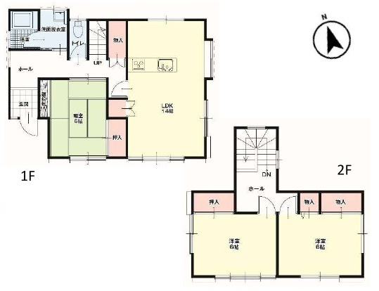 中古戸建　深谷市稲荷町1-5-30（リフォーム住宅）の間取り