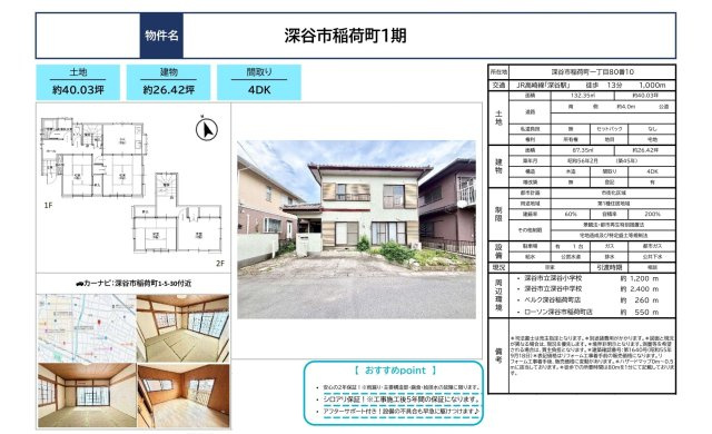 中古戸建　深谷市稲荷町1-5-30（期間限定現況販売）のその他