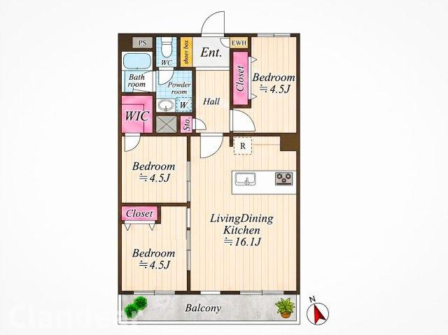 関屋ステーションハイツの間取り|ドキドキの新生活も、安心してスタート。ぴったりの住まいを見つけませんか？クランディアが一緒に住まい選びをサポートします‼　まずは、お気軽にお問合せください　＃クランディア