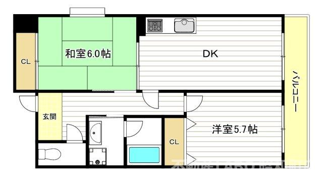 ラ・モードニシカワ１の間取り