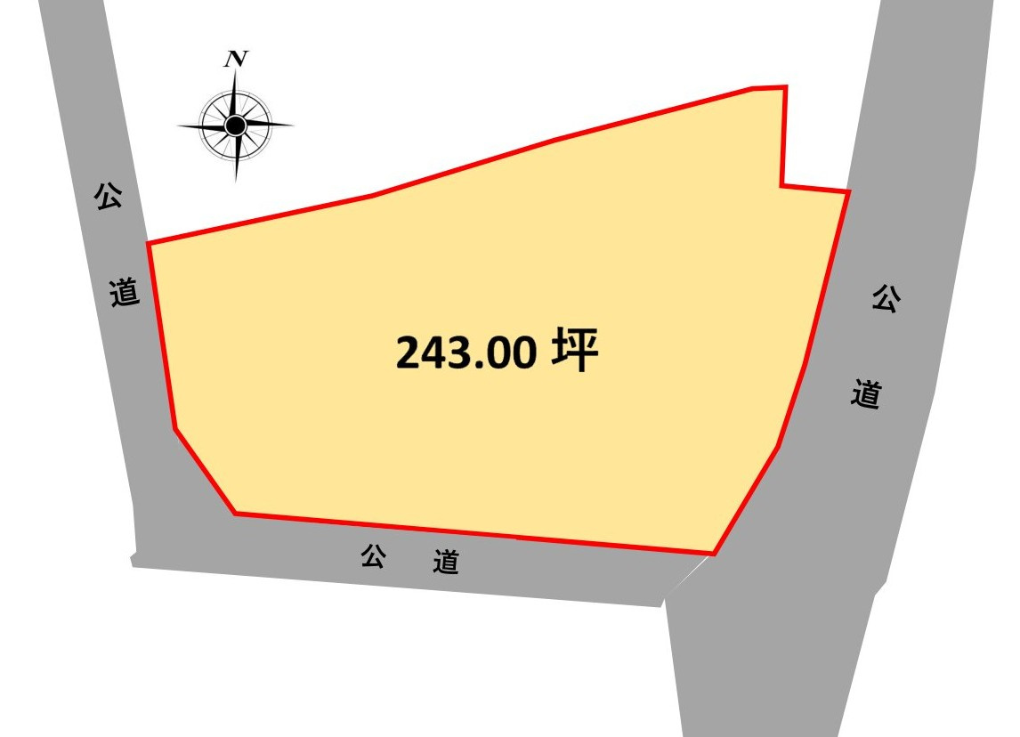 売地　富岡市田篠の土地図