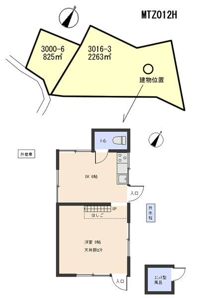 松崎町　八木山三つ平の間取り