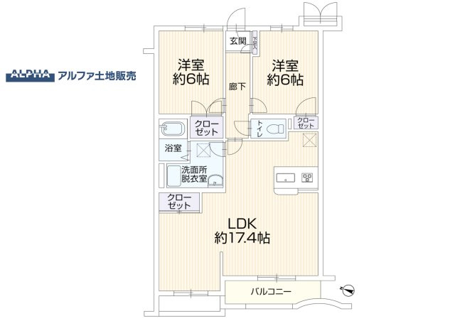 ビーグルマンション東大和の間取り|【Floor plan】
◆採光とと空間◆水回りを中央に配置した使い勝手の良い導線です。リビングを採光面に配置し光が入るので明るく使いやすい間取りです。わんちゃん、ねこちゃんと一緒に暮らせます。