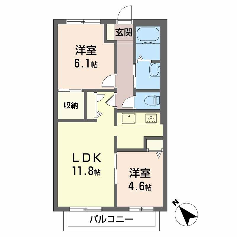 シャーメゾン南春日丘の間取り