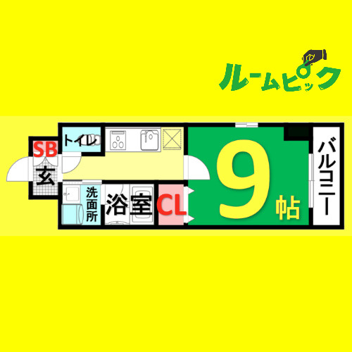 プランドール浅間町　名古屋市賃貸　仲介手数料無料の間取り