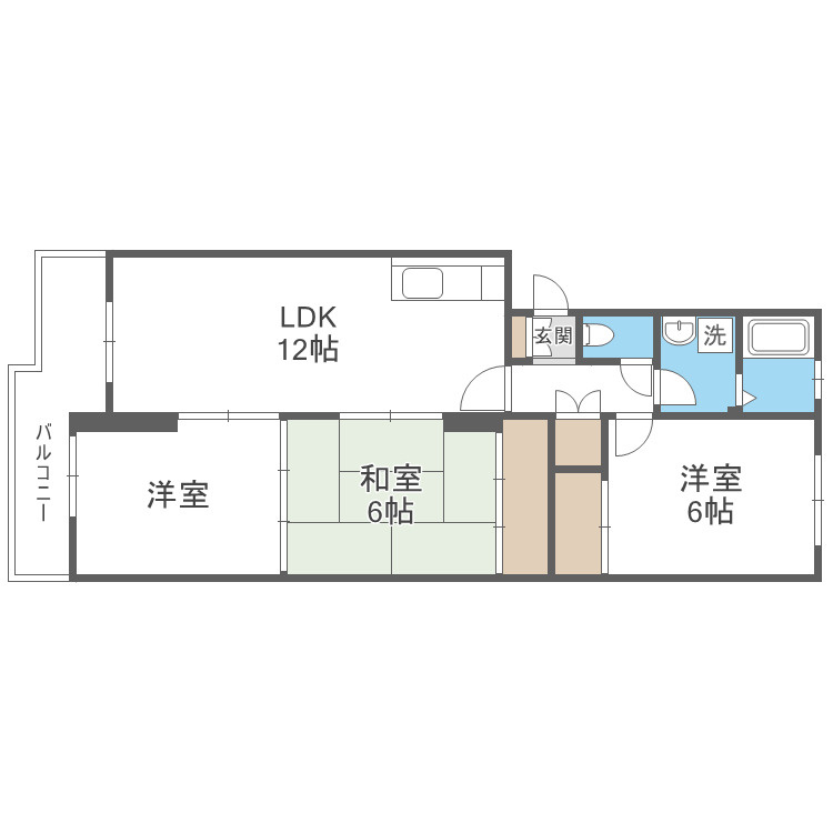 シティハイツ萩尾の間取り|別号室タイプ