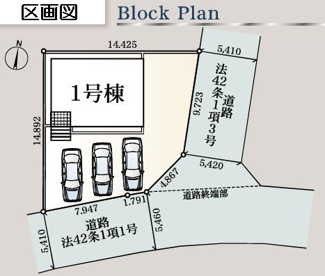 美里町小茂田第４　の区画図|現地区画図