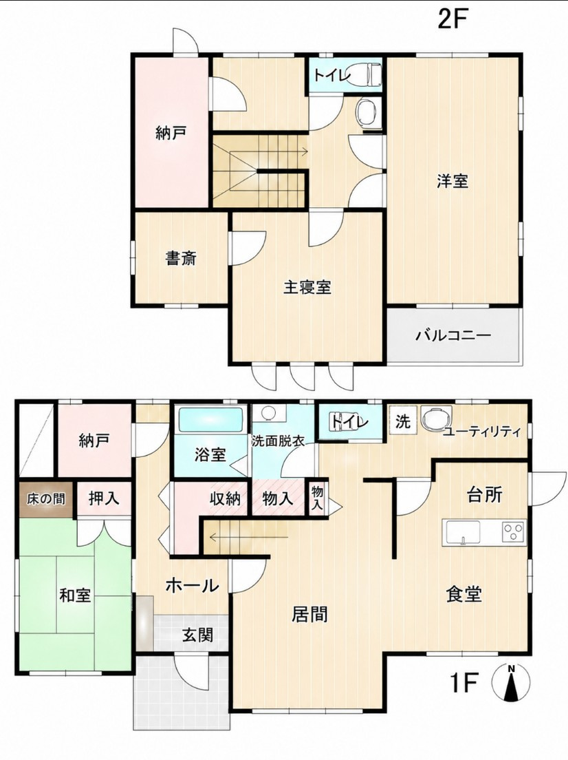 【中古戸建】前橋市箱田町の間取り|■間取り図｜敷地面積：399.55（約120.86坪）　建物面積：139.52（約42.2坪）