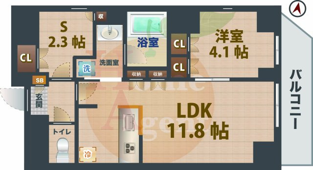 【間取り】 | ラティエラ中野新井 | 1SLDKのお部屋です。