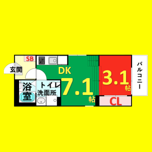 エトワール大曽根　名古屋市賃貸　仲介手数料無料の間取り