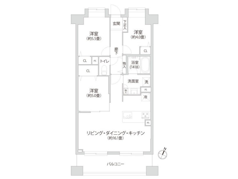 レクセル篠崎の間取り|レクセル篠崎：全居室収納付き３ＬＤＫエアコン付きリノベーション物件は住宅ローン減税利用可能です！