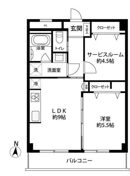 ミニカムマンションの間取り