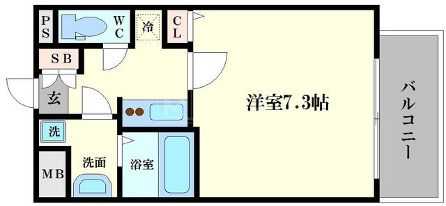プレサンス谷町リーベの間取り