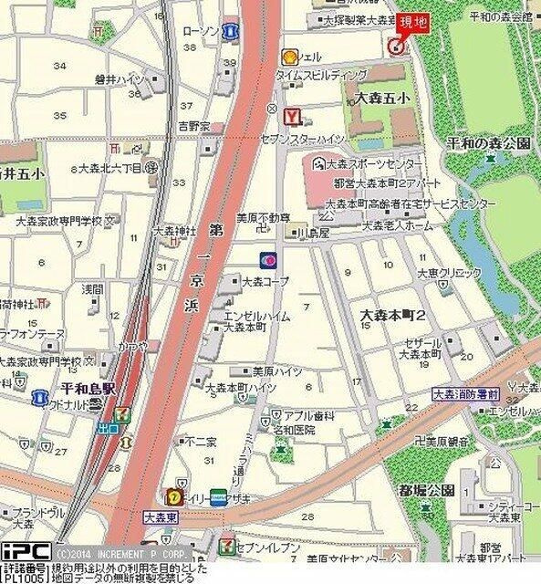 ライオンズマンション大森本町第３の地図
