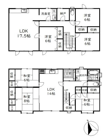 阿寒町中央1丁目中古住宅の間取り