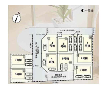 北本市二ツ家第1　新築一戸建て　クレイドルガーデン　08の区画図|8号棟