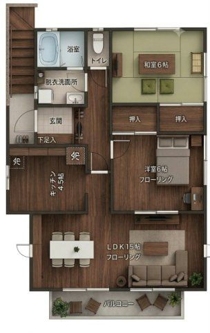 モコハイツの間取り